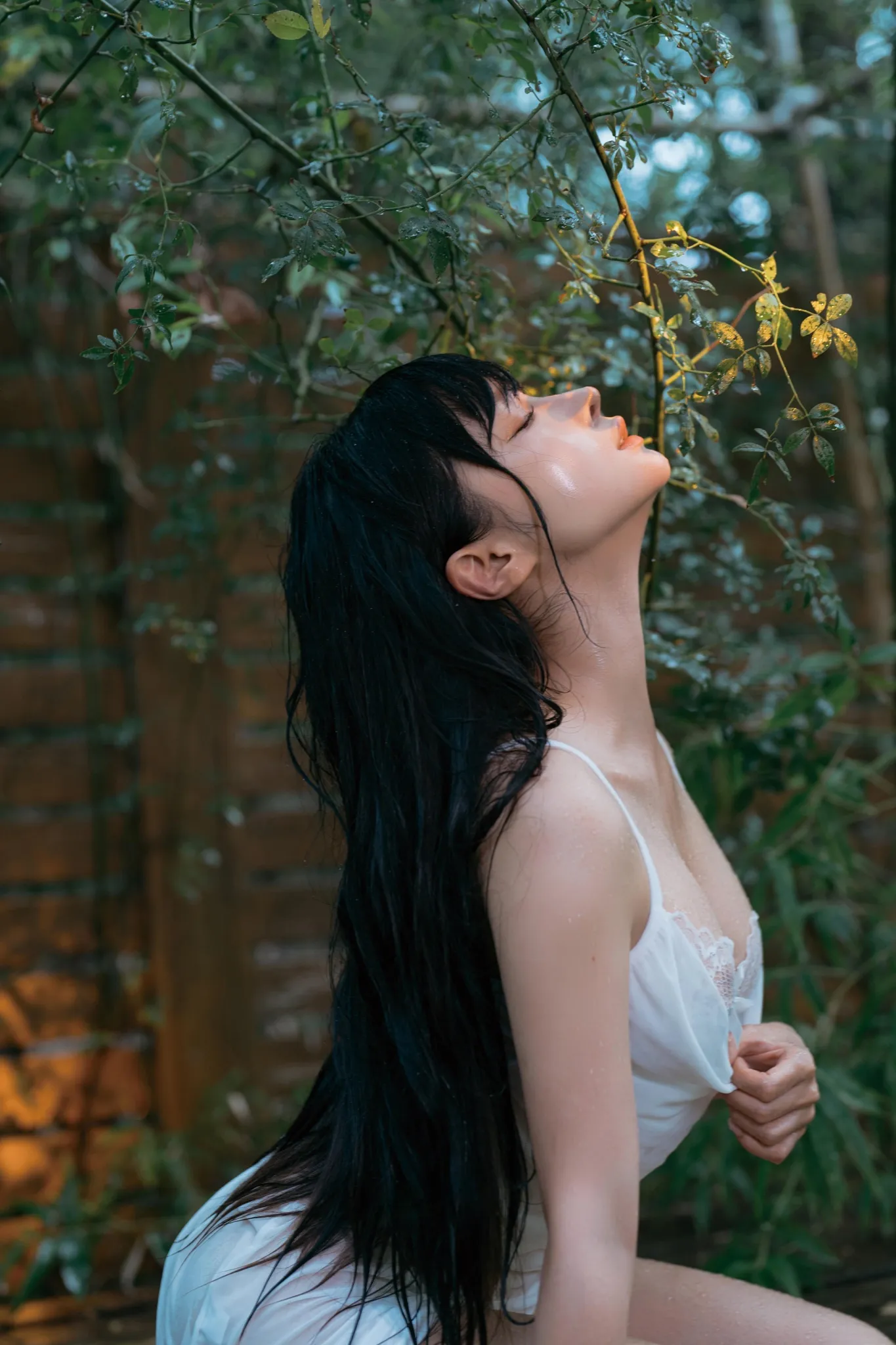 雨中的呢喃:蠢沫沫的静谧瞬间